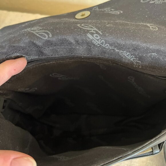 Vintage Fossil Dark Brown Leather Boho Bohemian Festival Hippie Crossbody Bag - Picture 9 of 11